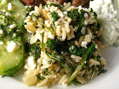 Σπανακόρυζο